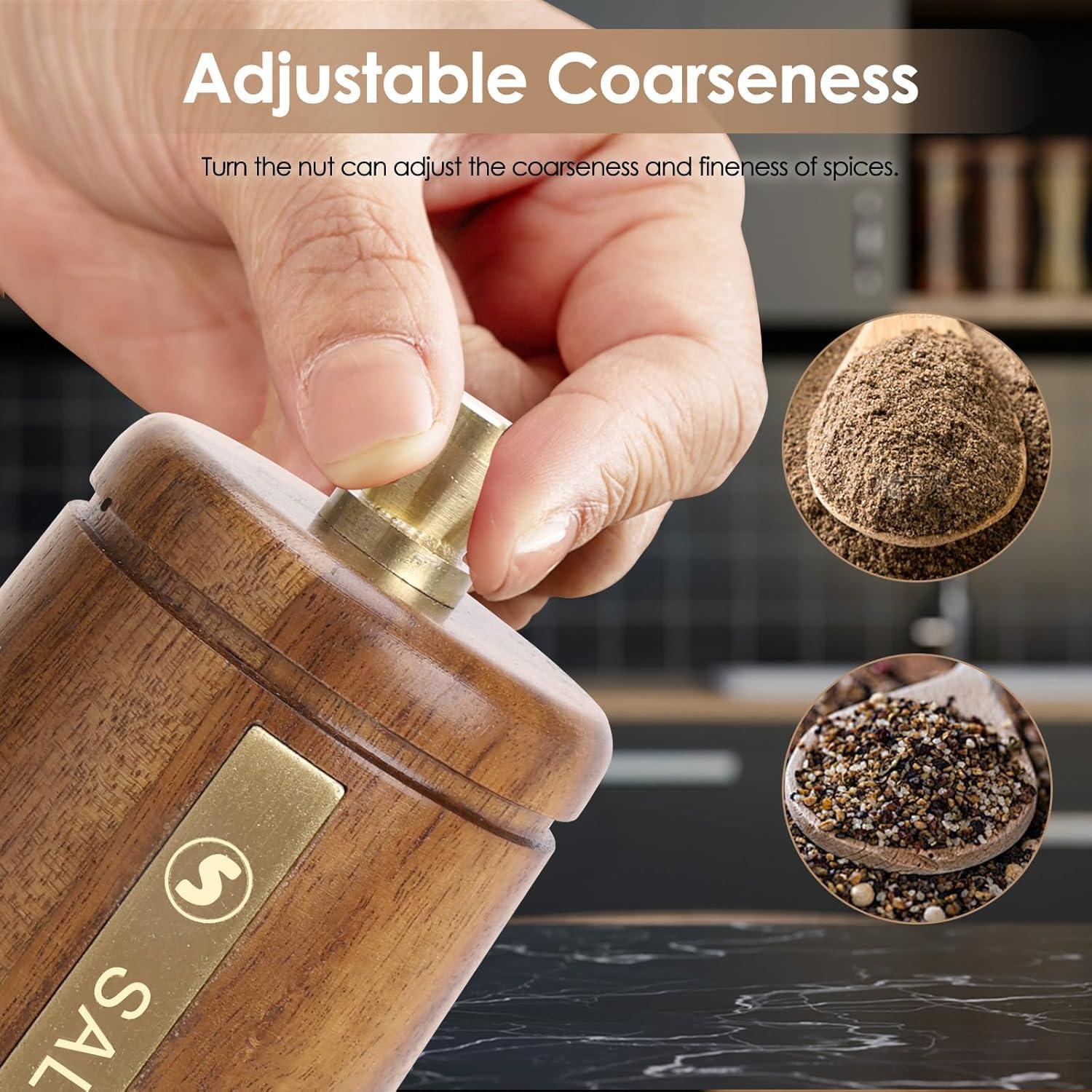 Juego de Molinillos de Sal y Pimienta Foyucool 20 cm Madera