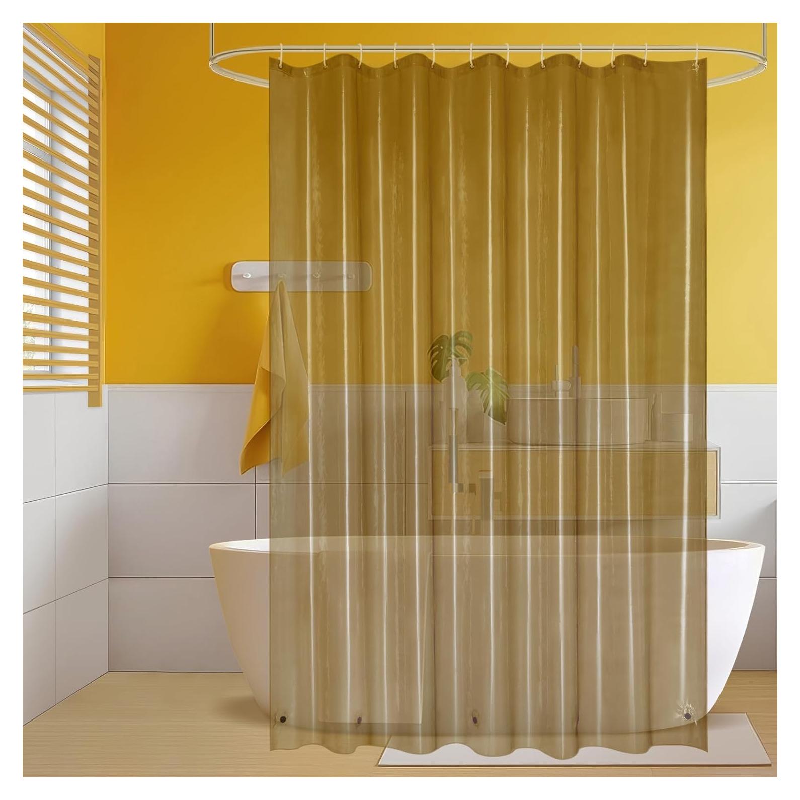 Forro de Cortina de Ducha Marrón EurCross 182.88x182.88 cm PEVA