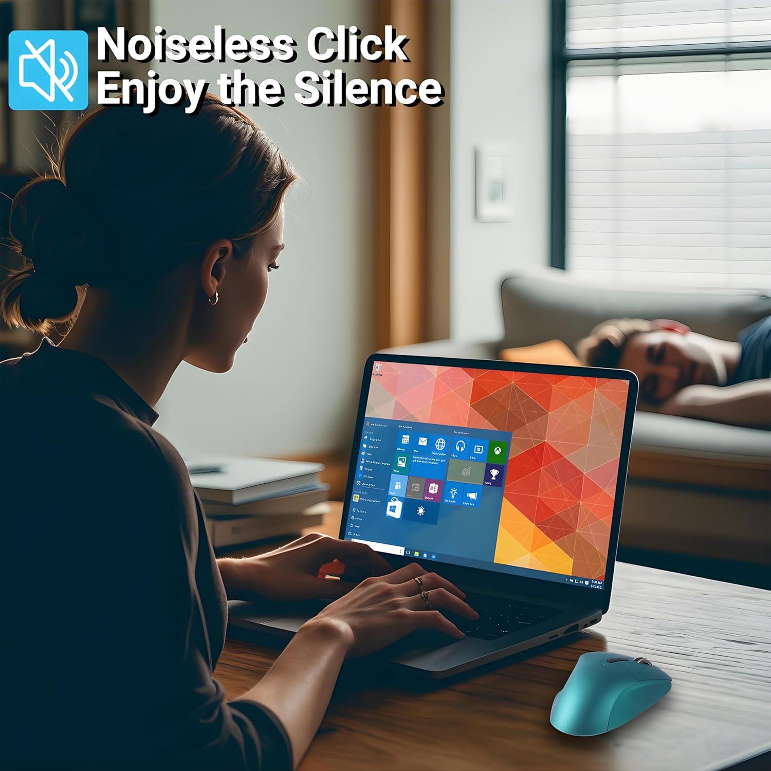 Ratón Ergonómico Inalámbrico KUYHRF Jiggler 2400 DPI Azul