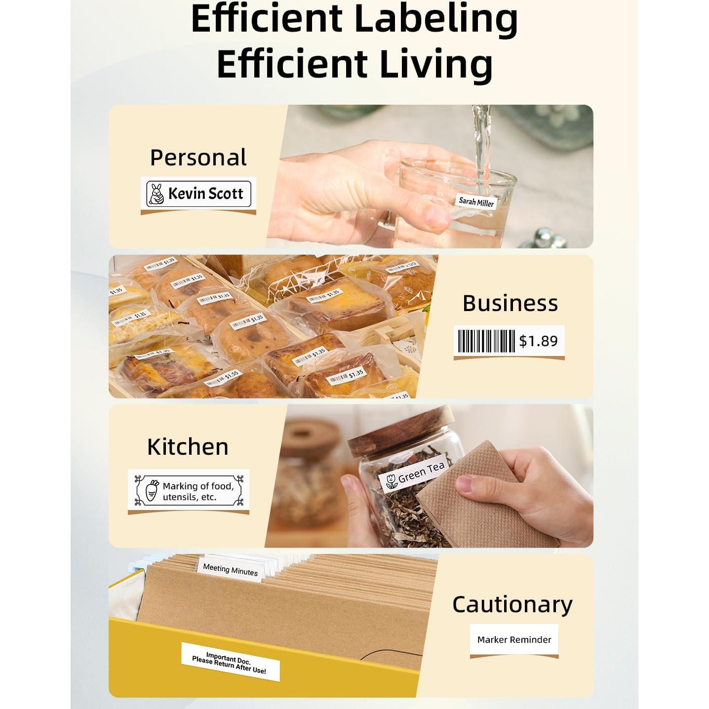 Etiquetadora Portátil Makeid L1 con 3 Cintas de 16mm