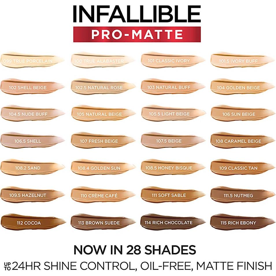 Base Líquida L'Oreal Paris Infallible Pro-Matte 29.57 ml Porcelana