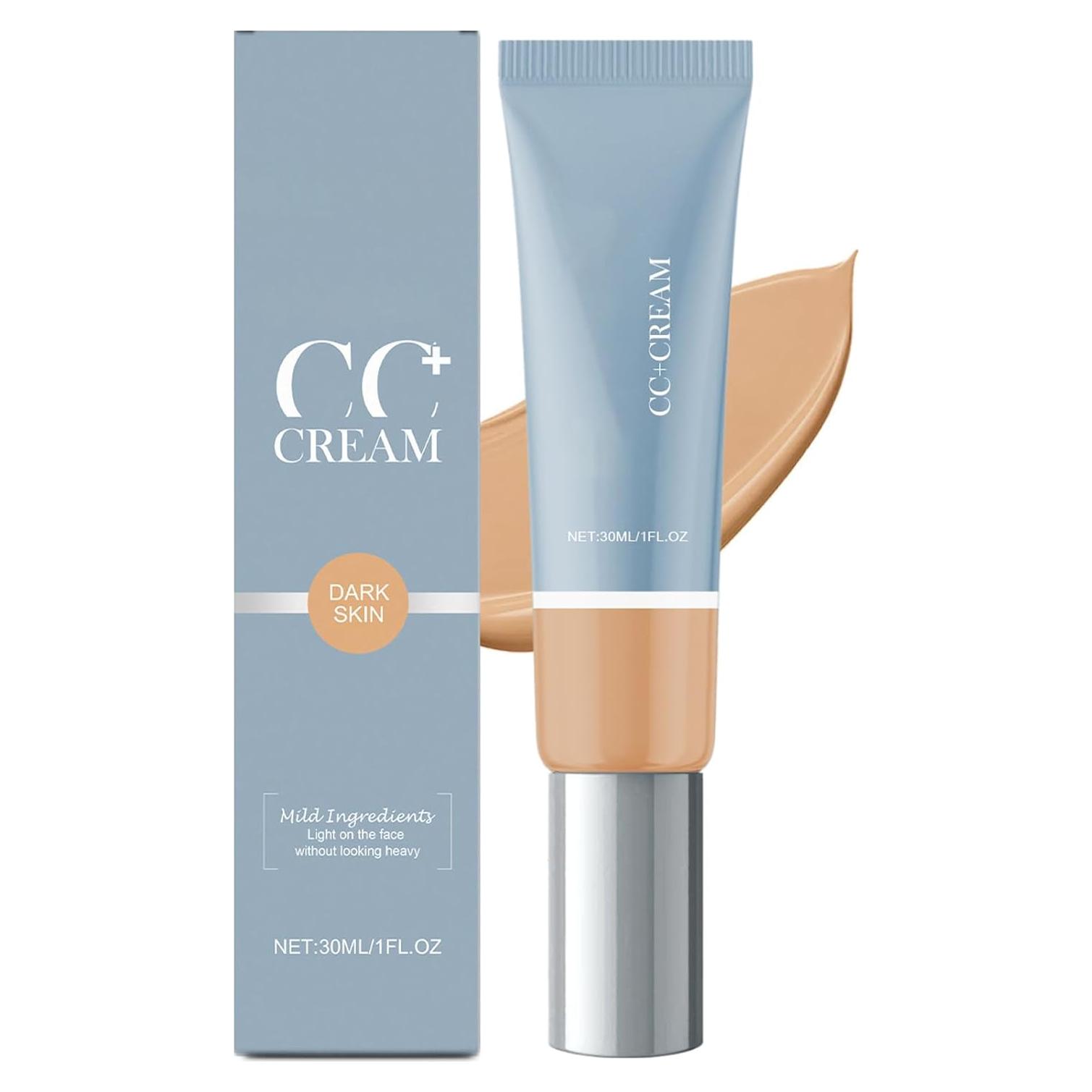 Crema CC Hidratante Qawnfy 30ml Color Oscuro para Mujeres