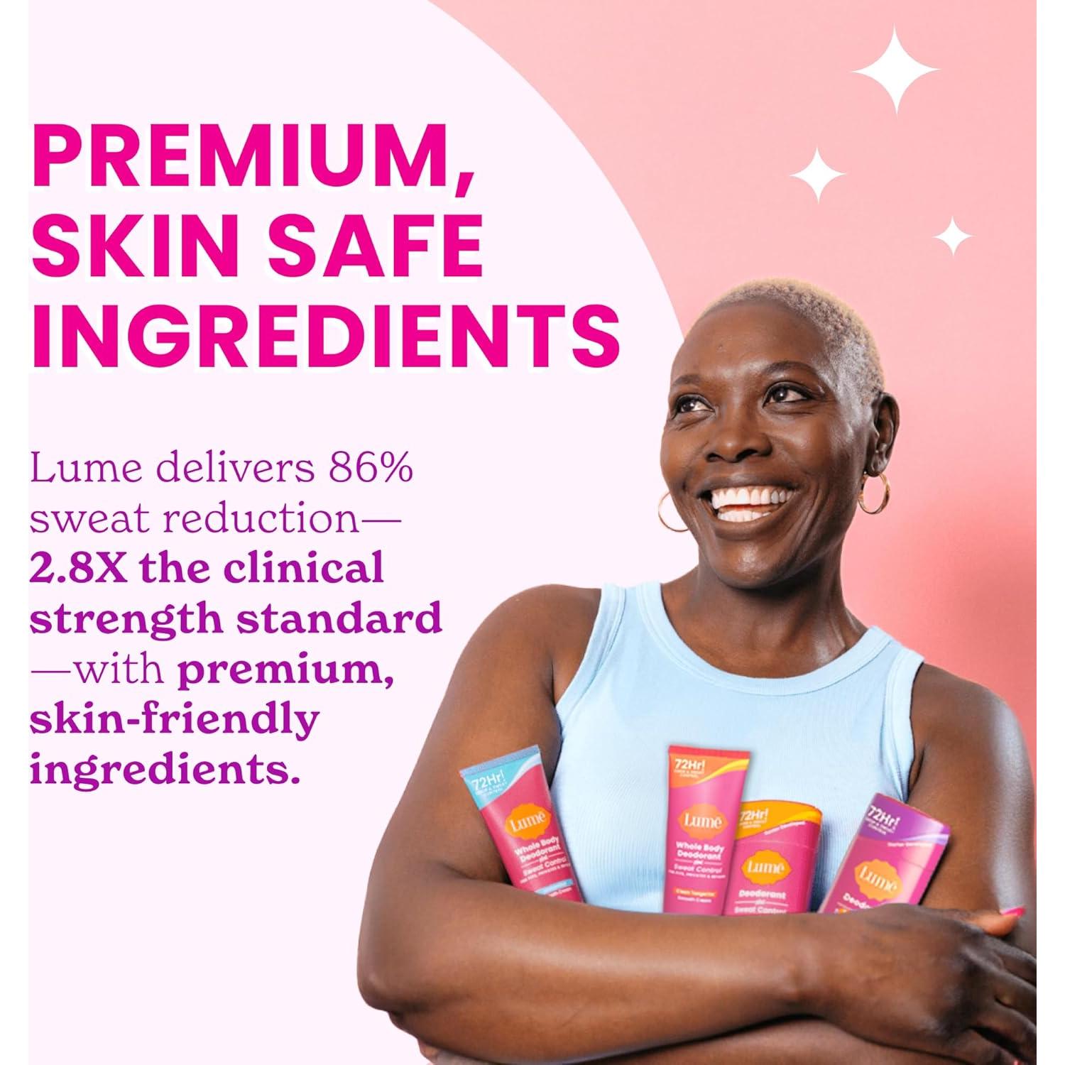 Lume Desodorante Plus Control de Sudor Mandarina 74g - 2 Unidades