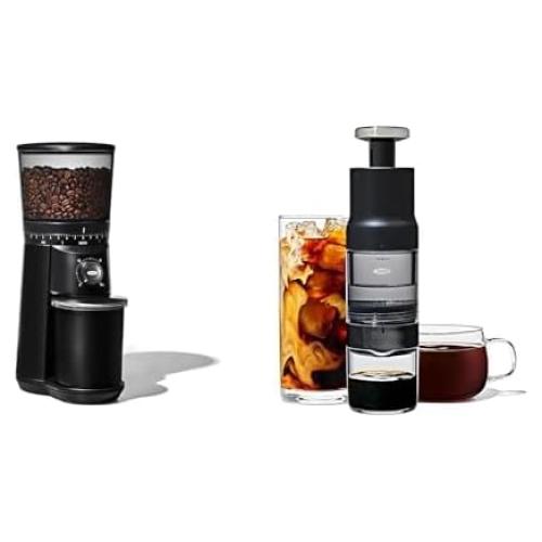 Paquete OXO Brew: Molinillo de Café Muelas Cónicas + Rapid Brewer