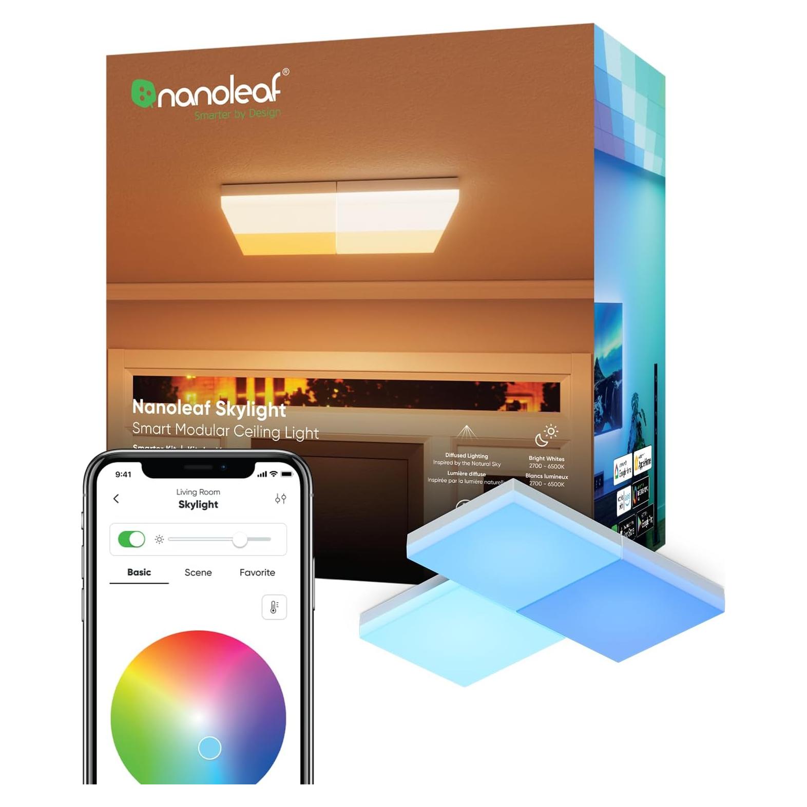 Luz de Techo Inteligente Nanoleaf Skylight LED 2700K-6500K