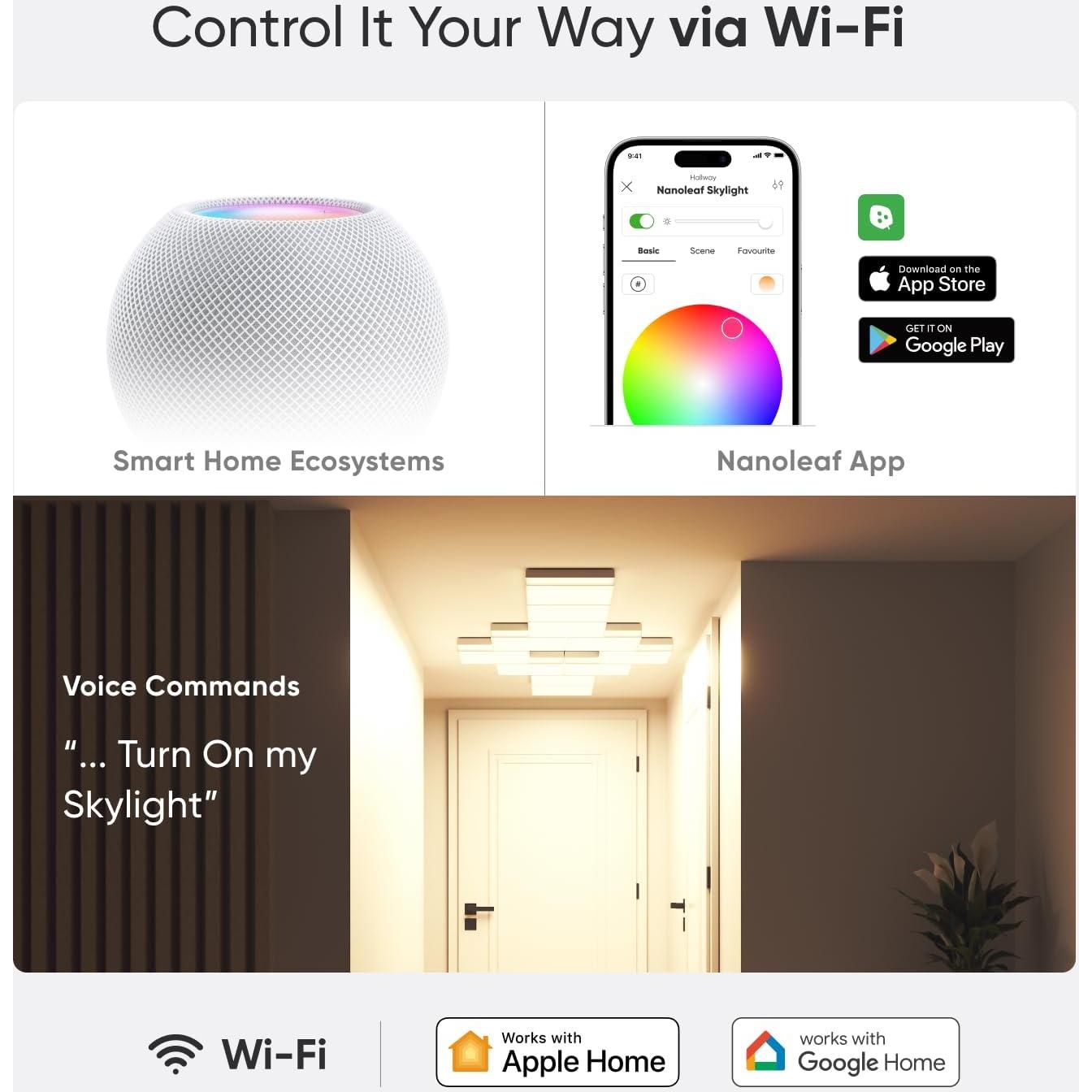 Luz de Techo Inteligente Nanoleaf Skylight LED 2700K-6500K