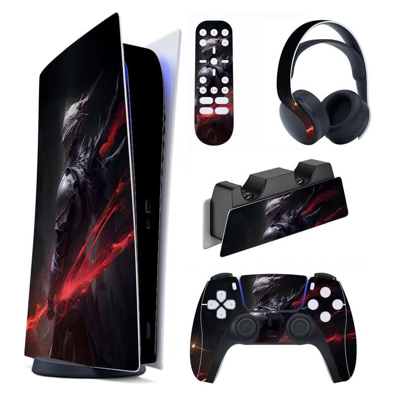 PlayVital Skin Decal Caballero del Abismo para PS5 Digital