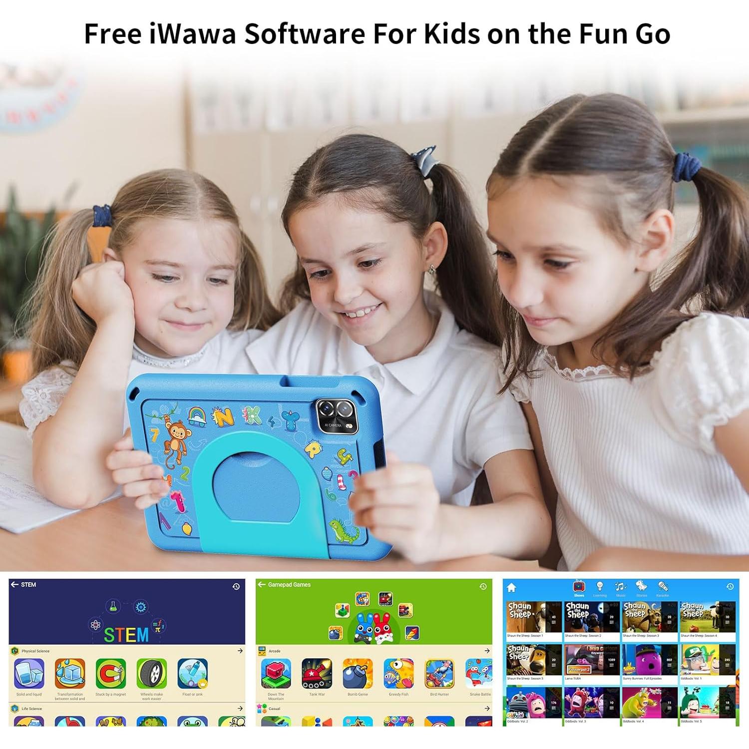 Tablet PRITOM TAB7 PRO Niños 7" 64GB 3GB RAM Android 14 Azul