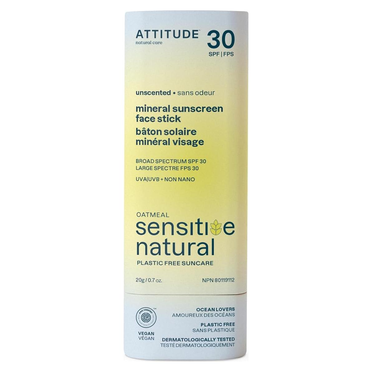 Protector Solar Mineral Attitude SPF 30 Piel Sensible 19.84g