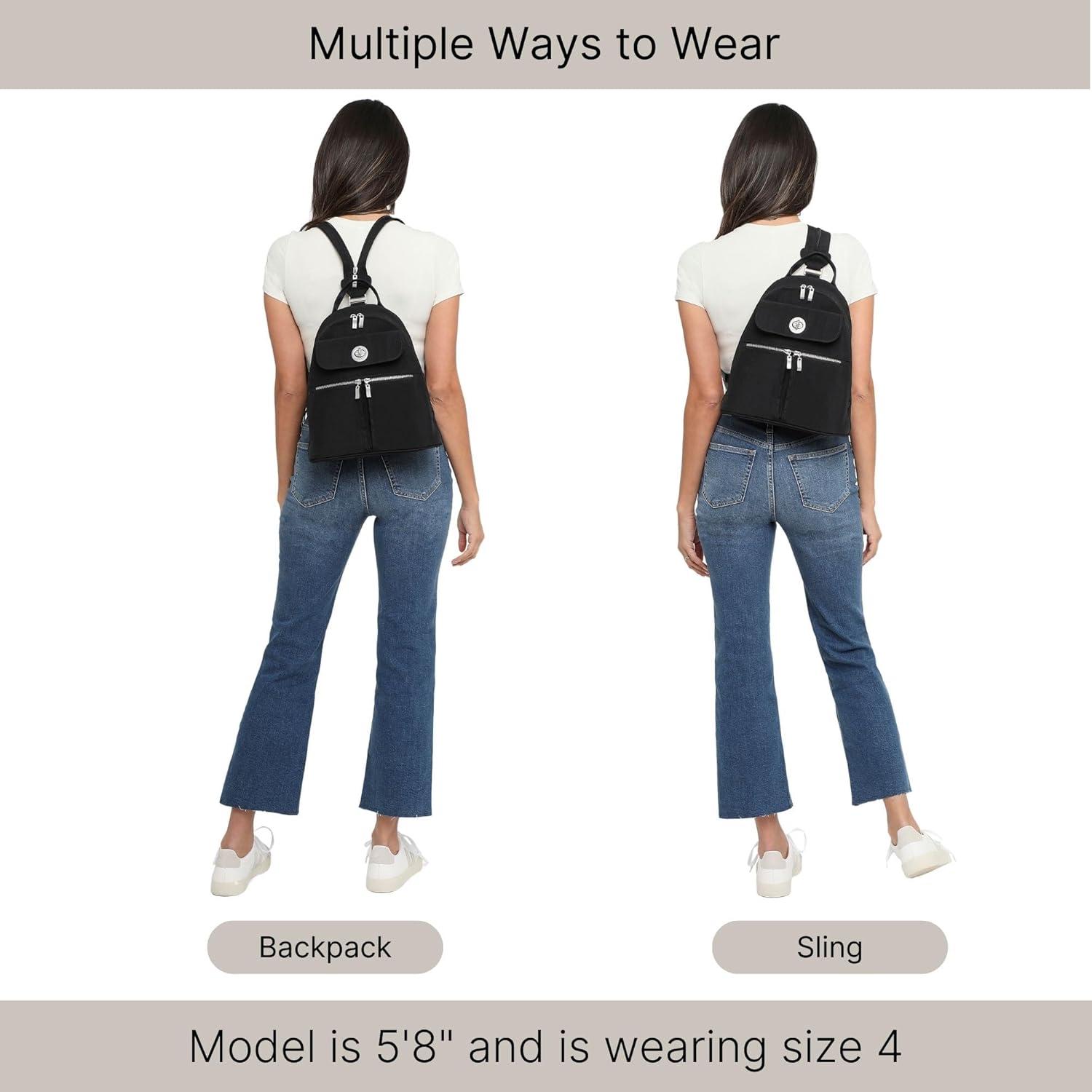 Mochila Convertible Baggallini Nápoles Rosa - 28x30.48 cm