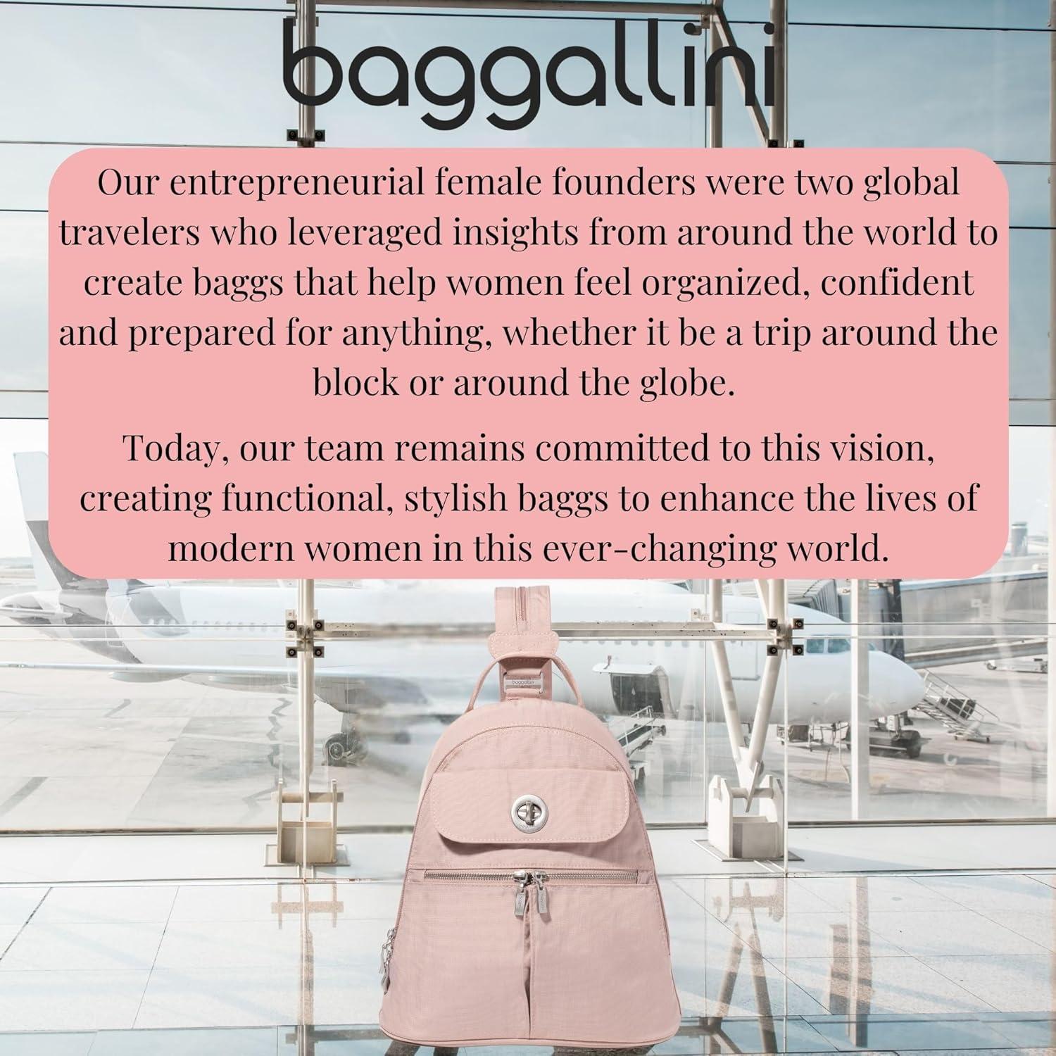 Mochila Convertible Baggallini Nápoles Rosa - 28x30.48 cm