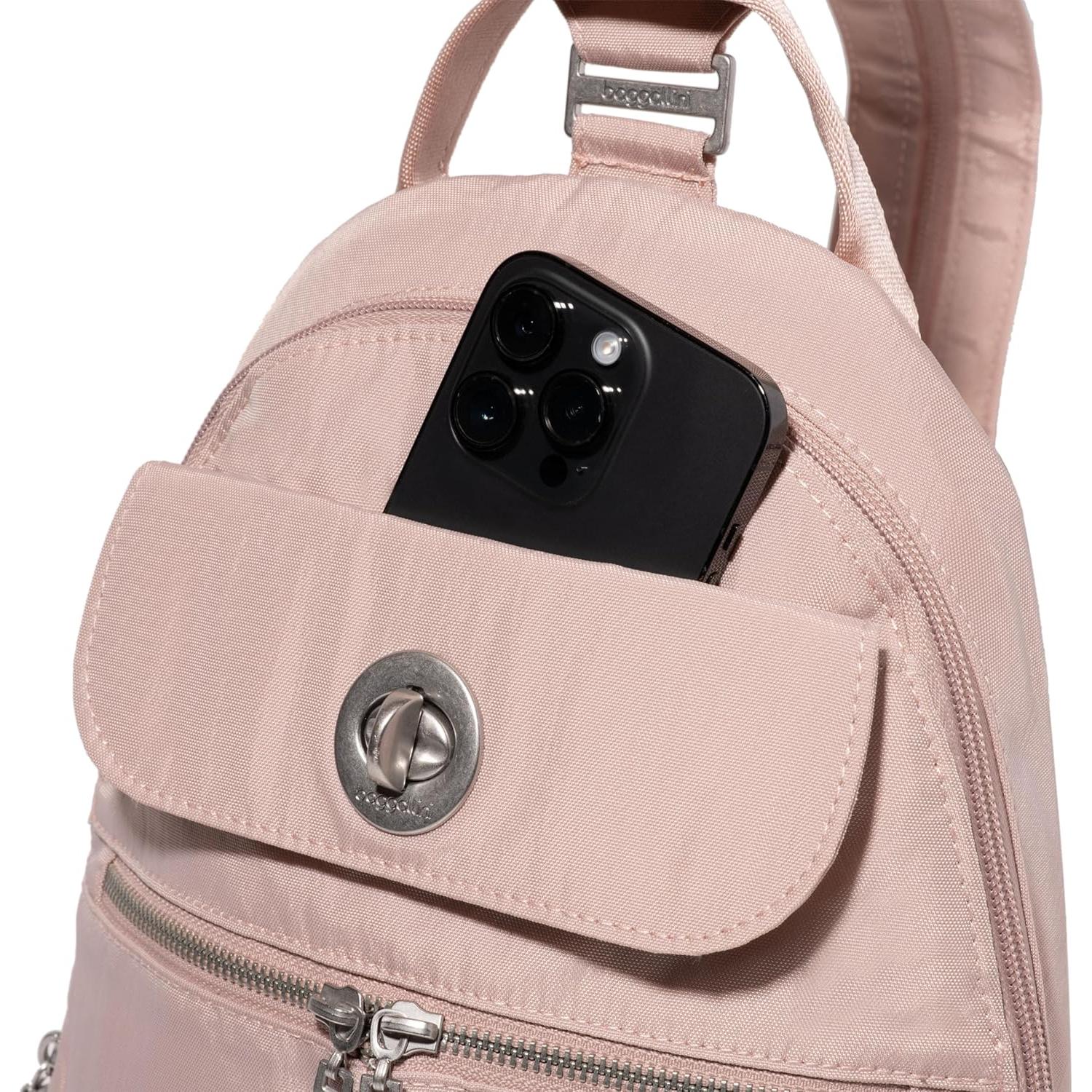 Mochila Convertible Baggallini Nápoles Rosa - 28x30.48 cm