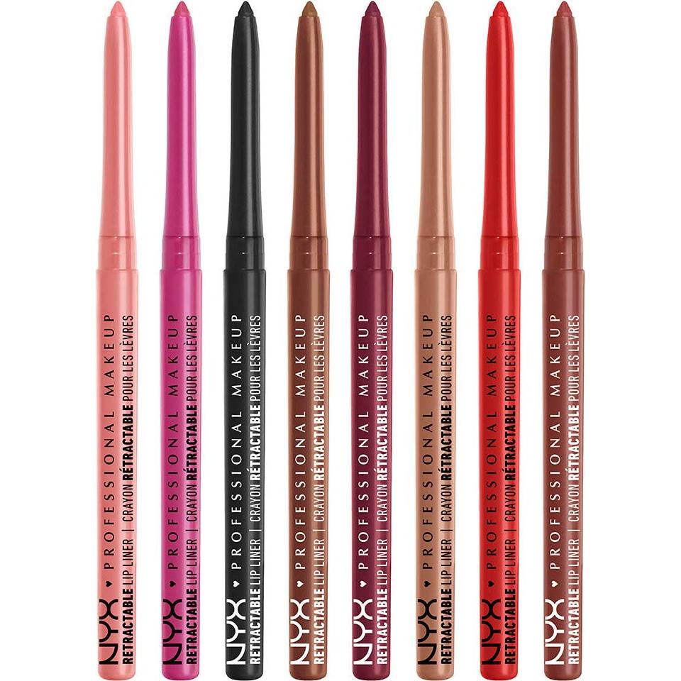 Lápiz delineador de labios mecánico NYX negro 1 unidad