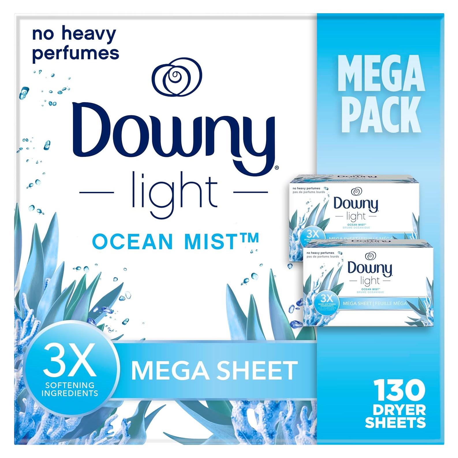Hojas de Secadora Downy Brisa Oceánica 130 Unidades