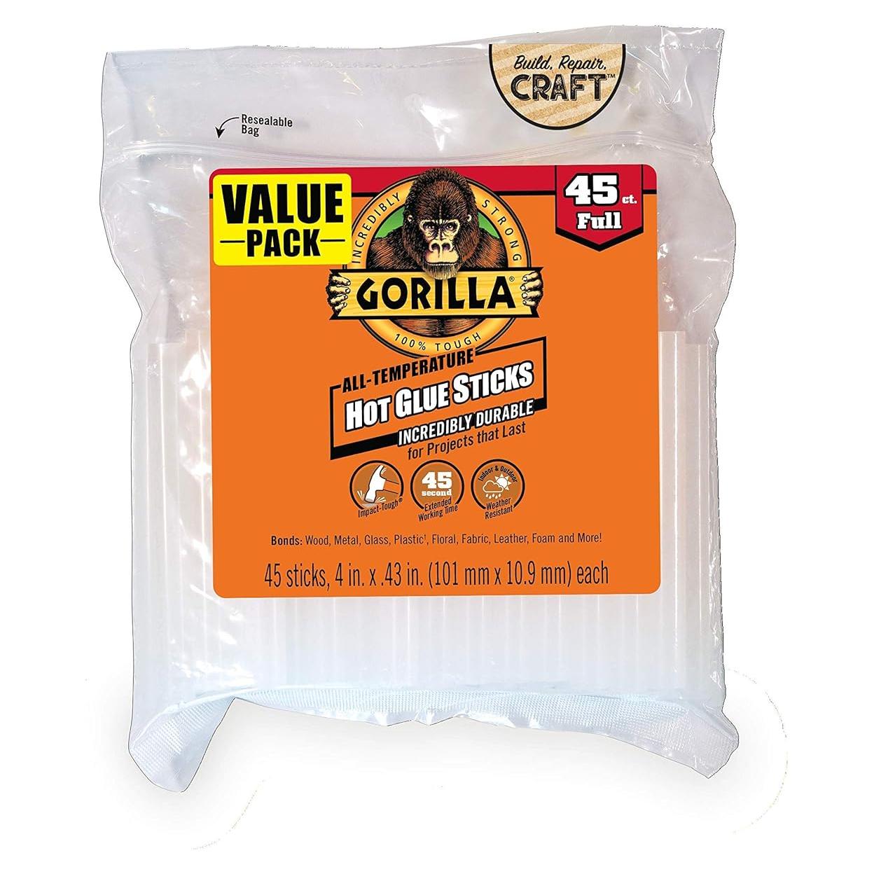 Barras de Pegamento Caliente Gorilla 10.16 cm - 45 Unidades