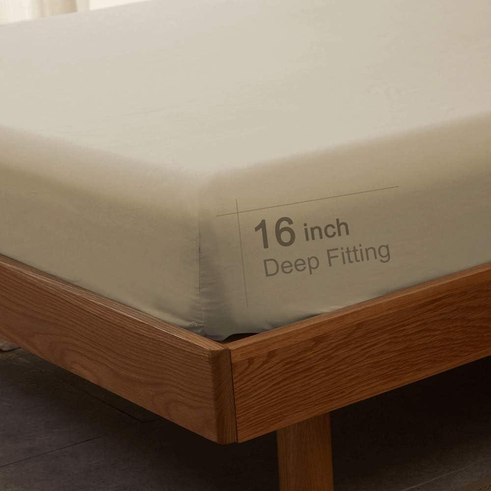 Juego de Sábanas SONORO KATE Microfibra 1800 Hilos Individual Beige