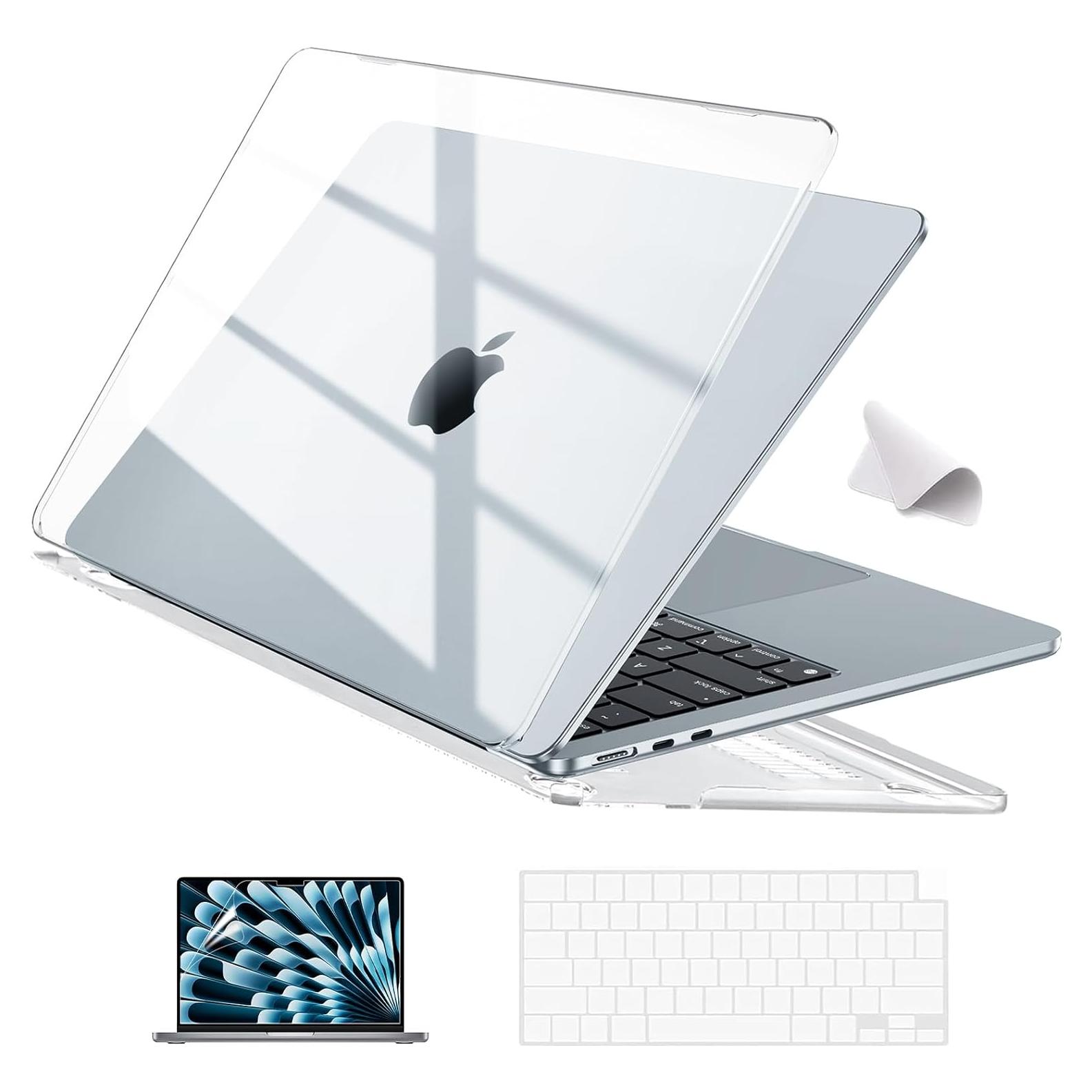 Funda EooCoo para MacBook Air 13.6" M4 M3 M2 Transparente