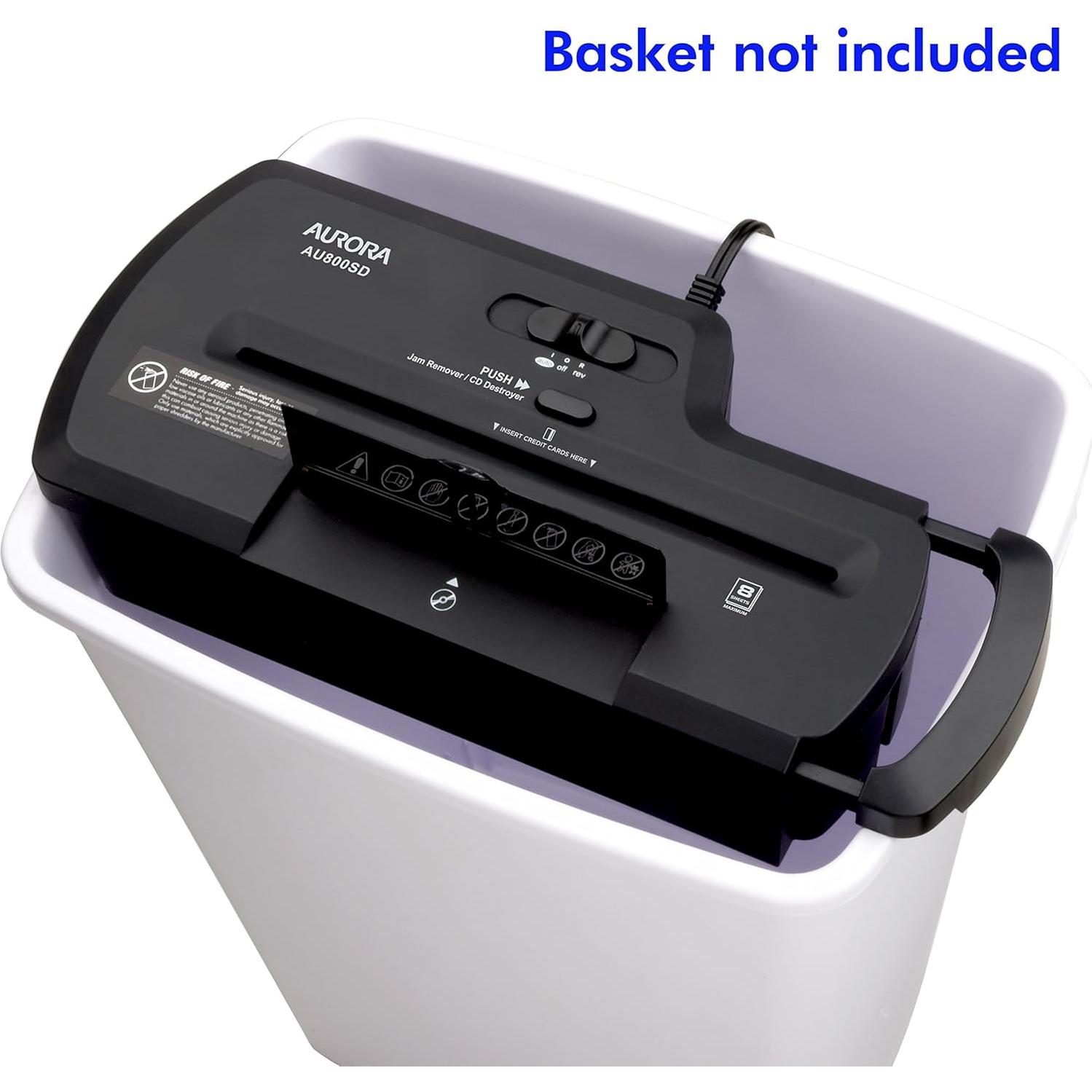 Desgarrador de papel Aurora AU800SD 8 hojas corte en tiras