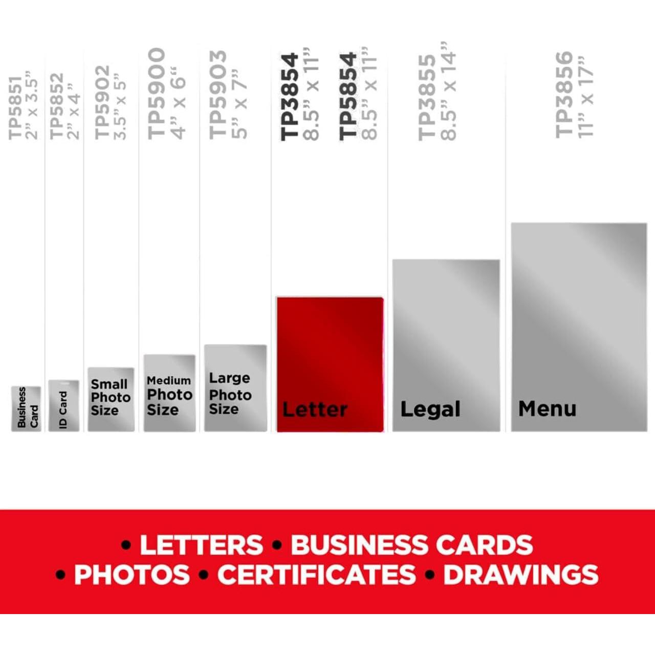 Bolsas de Laminado Térmico Scotch 100 Unidades 5 mil Carta