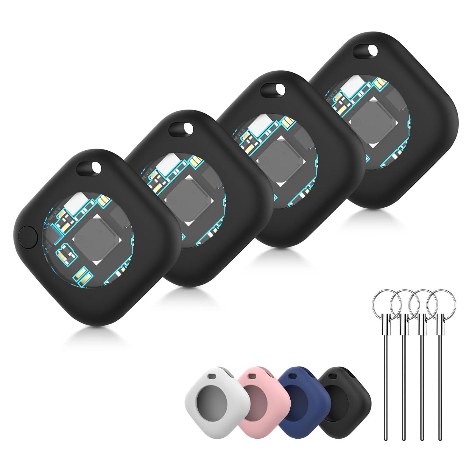 Rastreadores GPS Inteligentes Natyos - Paquete de 4, Batería CR2032