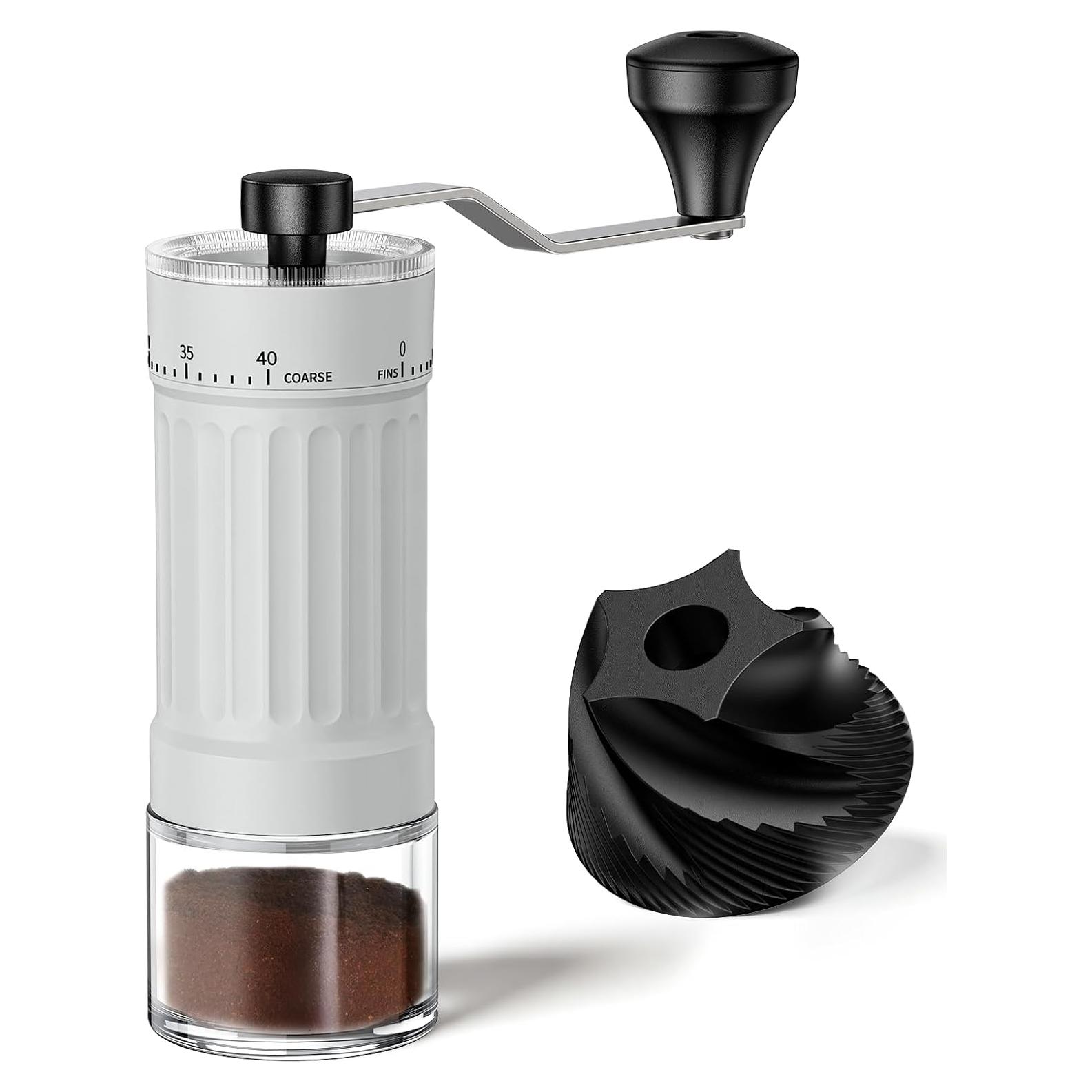 Molinillo de Café Manual CEVING MCG-01 Blanco 30g 40 Ajustes