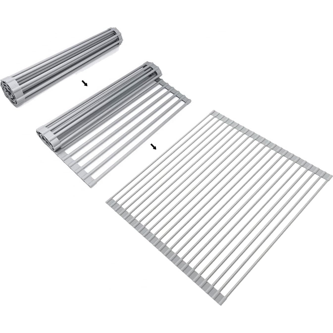 Estante de Secado de Platos Plegable Ahyuan 44.5x40 cm Gris