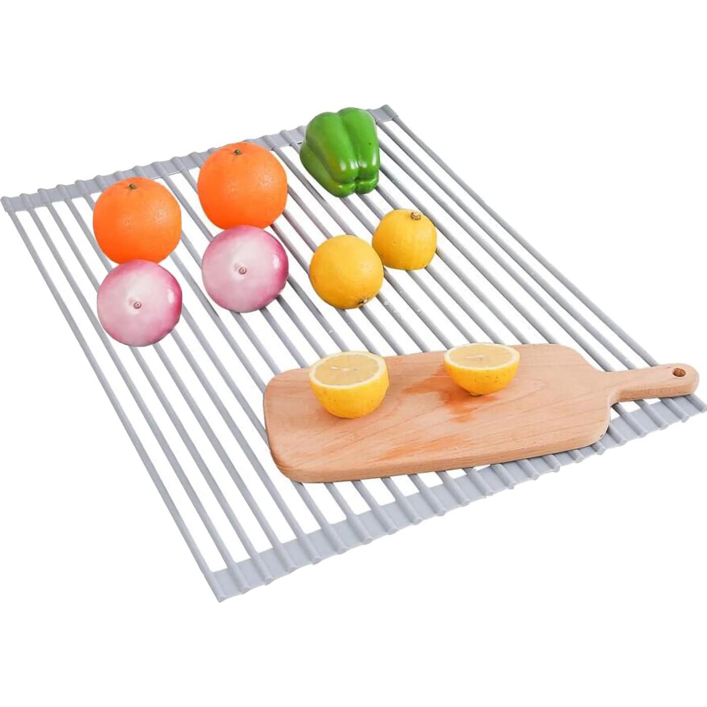 Estante de Secado de Platos Plegable Ahyuan 44.5x40 cm Gris