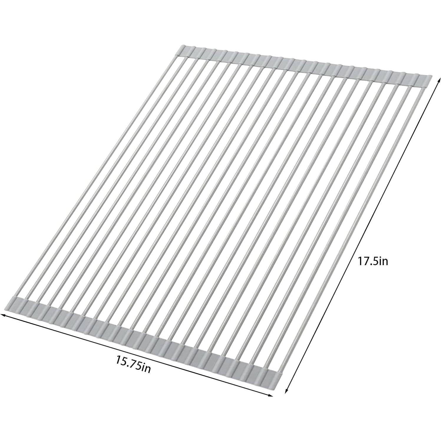 Estante de Secado de Platos Plegable Ahyuan 44.5x40 cm Gris