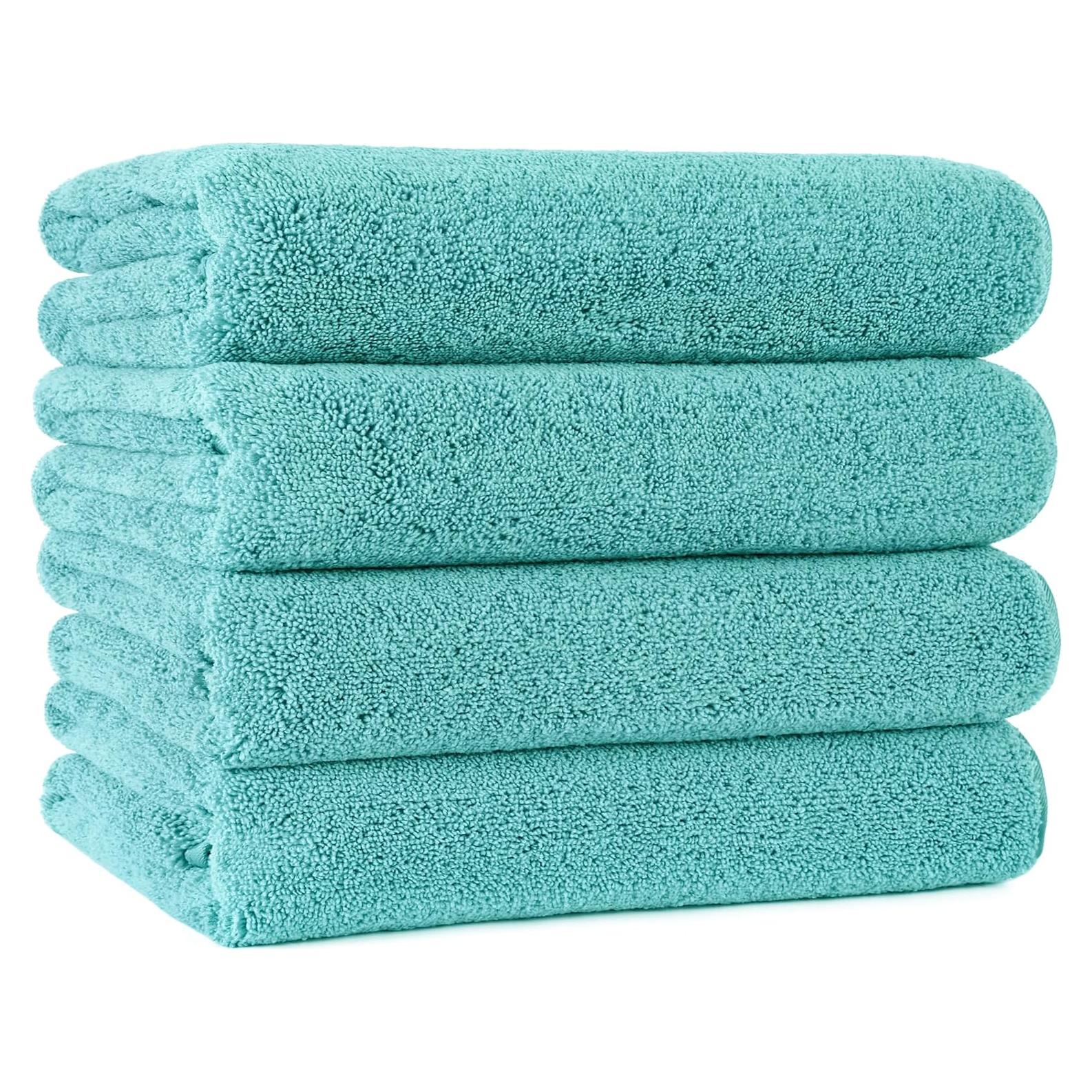 Toallas de Baño Microfibra POLYTE Aqua 4 Unidades 145x76 cm