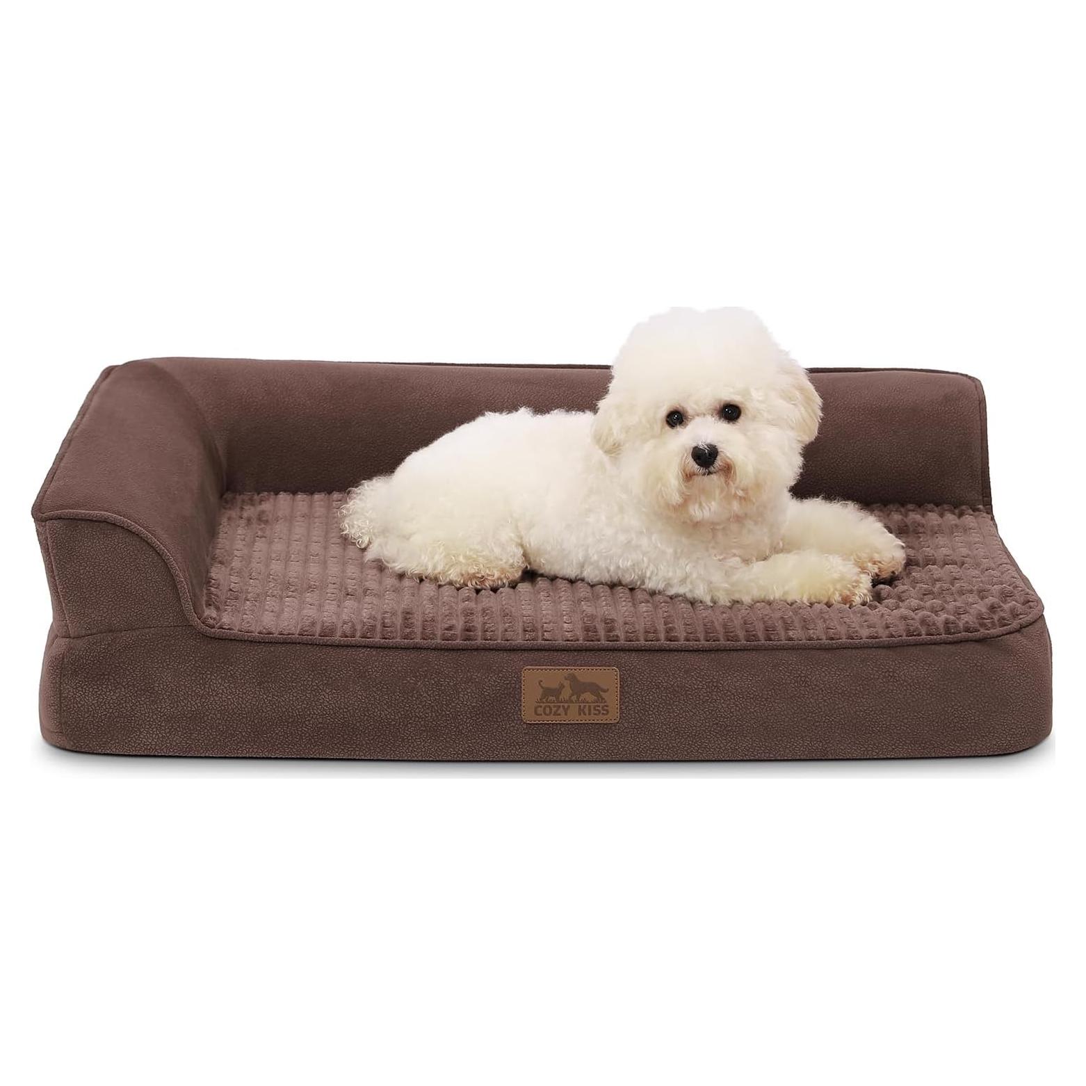 Cama ortopédica para perros COZY KISS 76x50 cm marrón