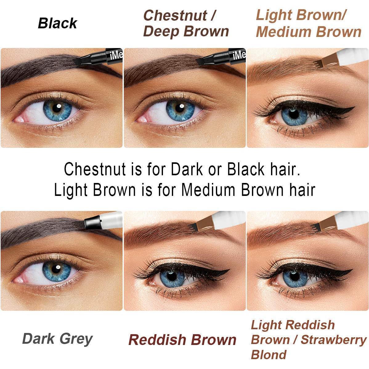 Bolígrafo de Cejas iMethod Negro - Punta Micro-Horquilla 11cm