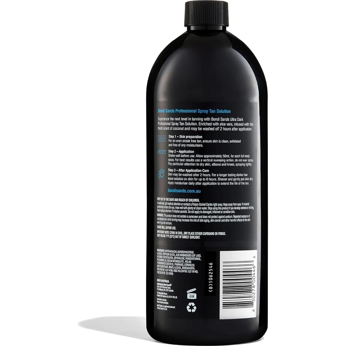 Bronceador Profesional Bondi Sands 1L Ultra Oscuro con Aloe Vera