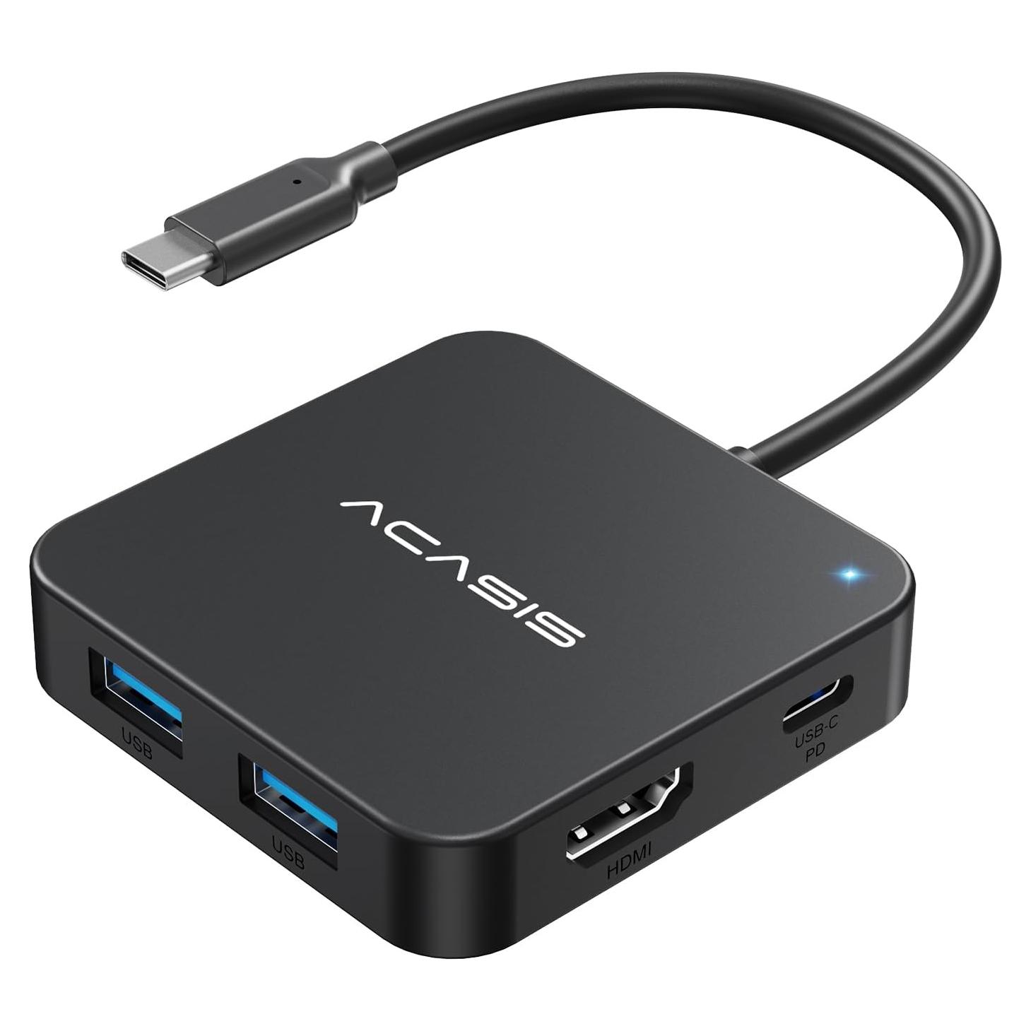 Hub USB C 10Gbps ACASIS con HDMI 4K 60Hz y Carga 100W