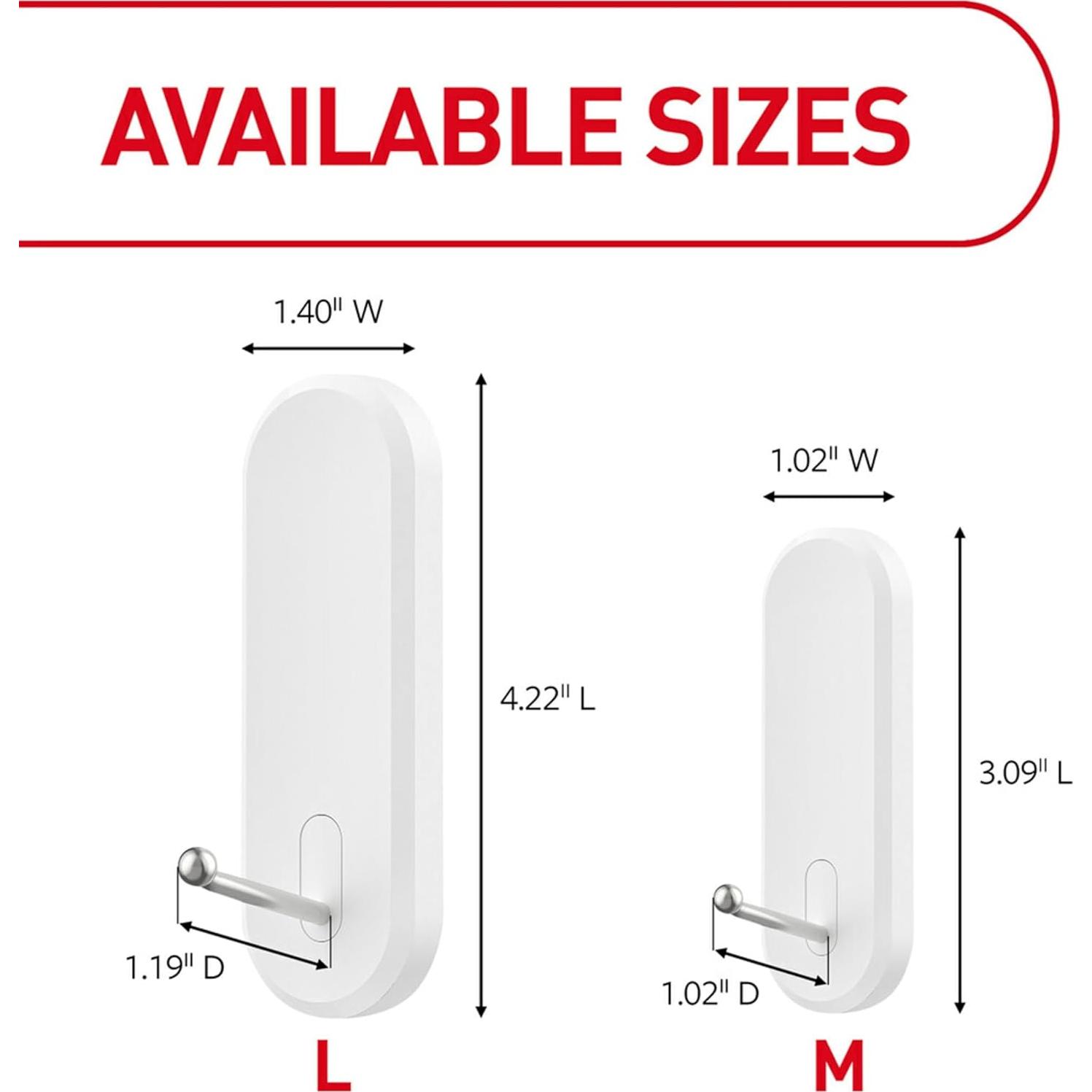 Ganchos de Alambre Command 4 Unidades Soporta 2.27 kg Blanco