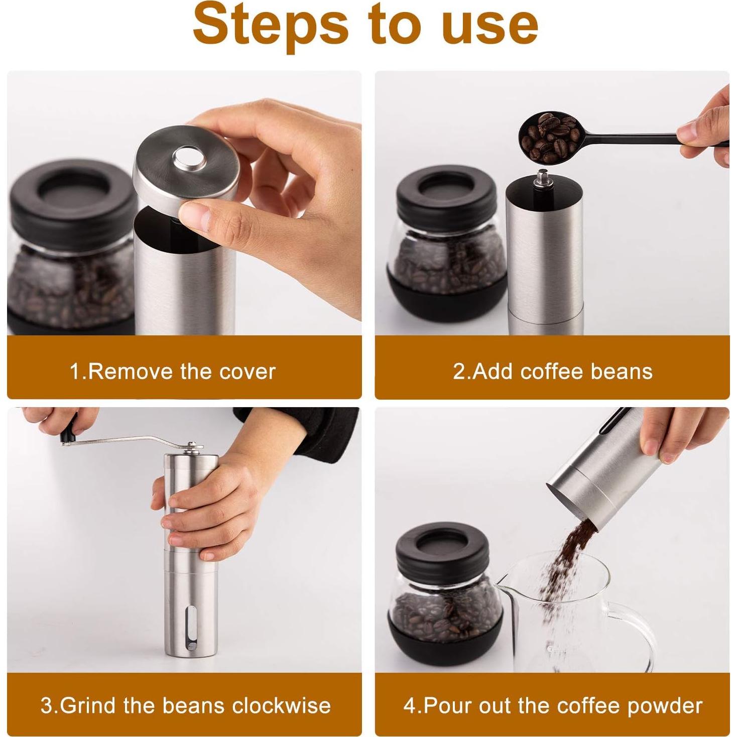 Molino de Café Manual PARACITY Acero Inoxidable 272g