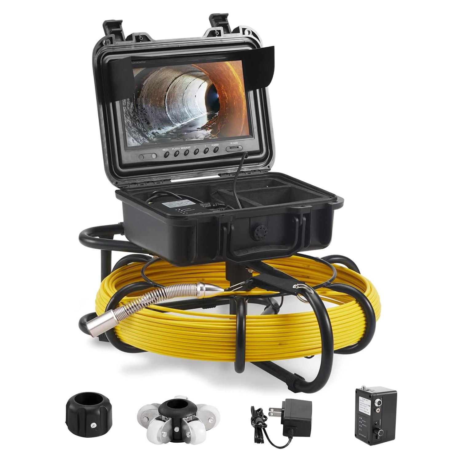 Cámara de Inspección de Alcantarillado VEVOR 70m 9" LCD