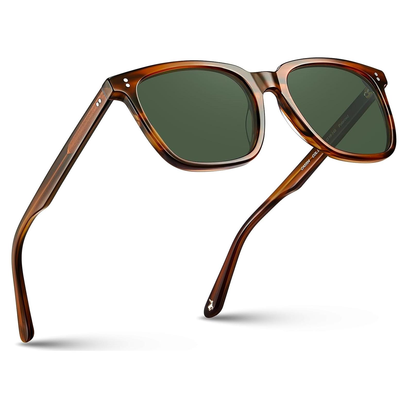 Gafas de sol polarizadas CARFIA UV400 cuadradas retro para hombres