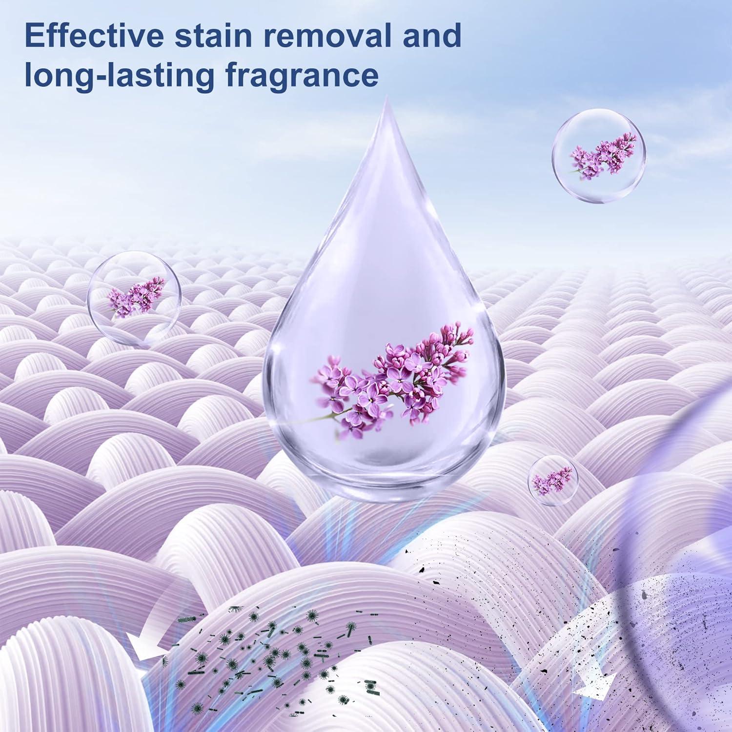 Hojas de detergente para lavandería Zimwin - 200 cargas lavanda