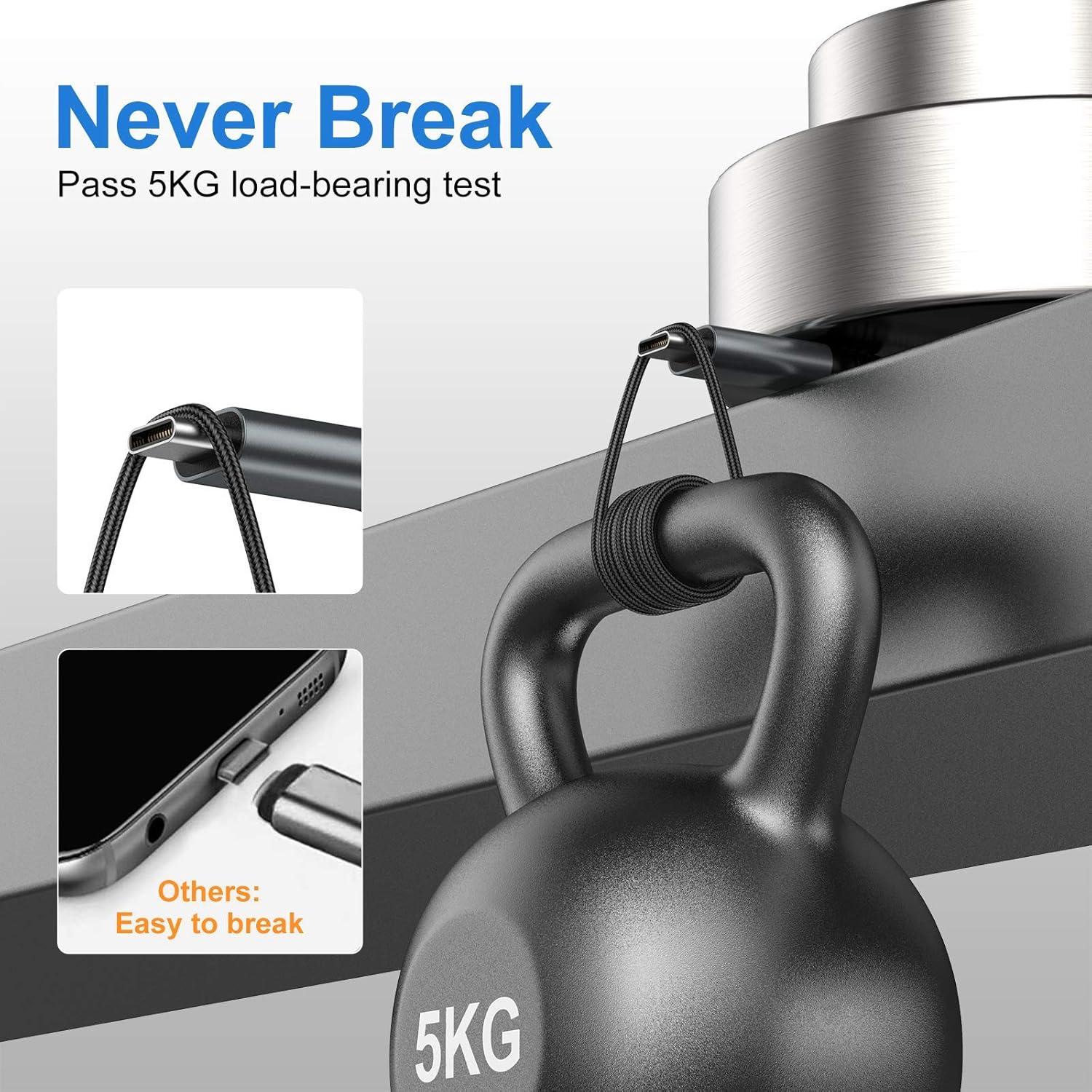 Cable USB Tipo-C a A 5pack 1.83m SMALLElectric Carga Rápida 3A