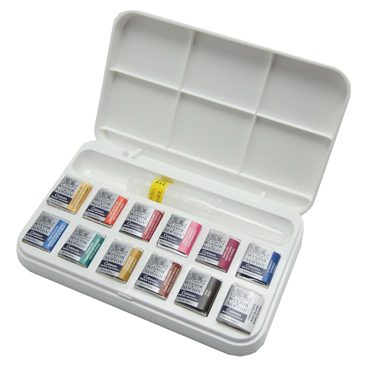 Acuarelas Winsor & Newton Cotman 12 Colores con Pincel