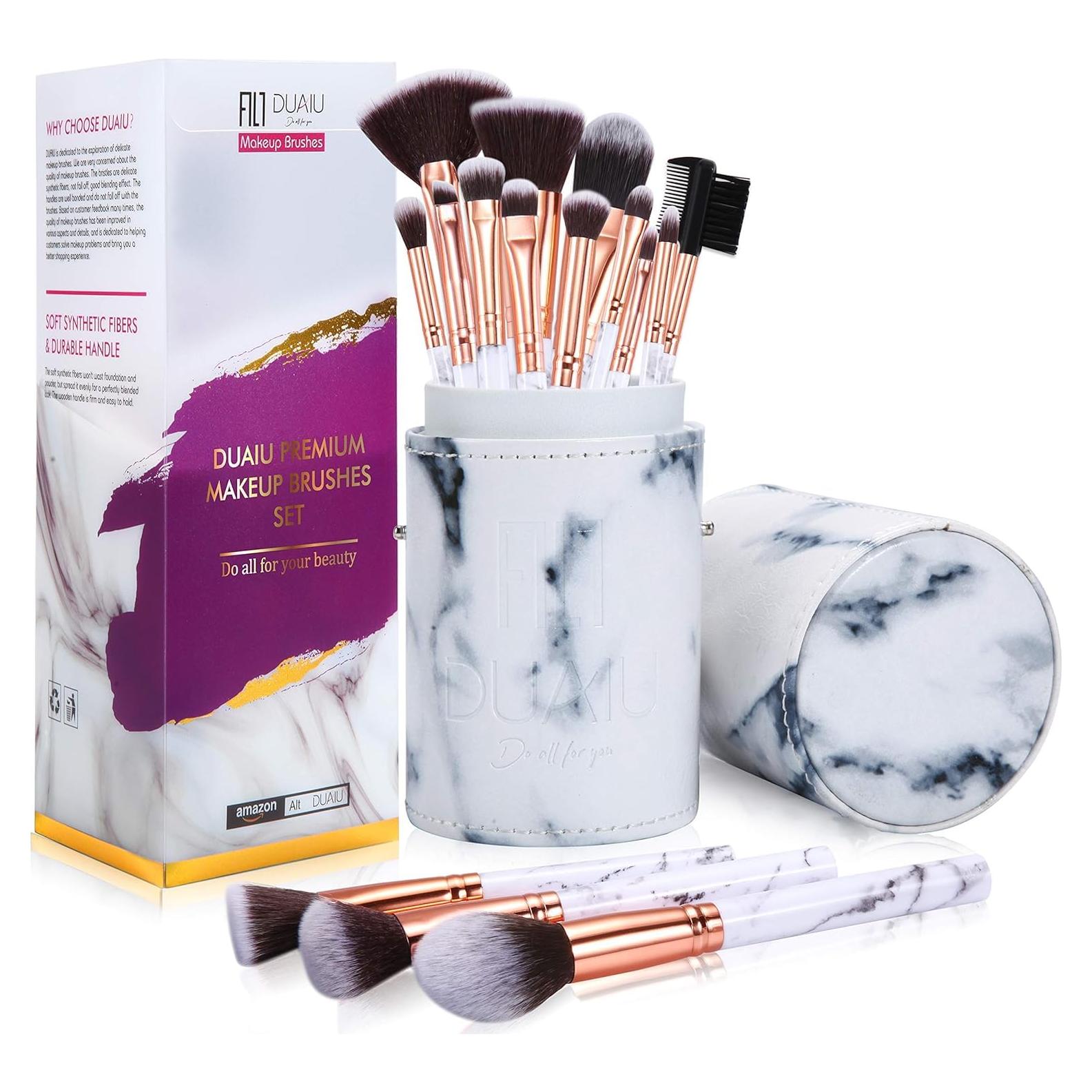 Conjunto de Brochas de Maquillaje DUAIU 15 Piezas Profesional