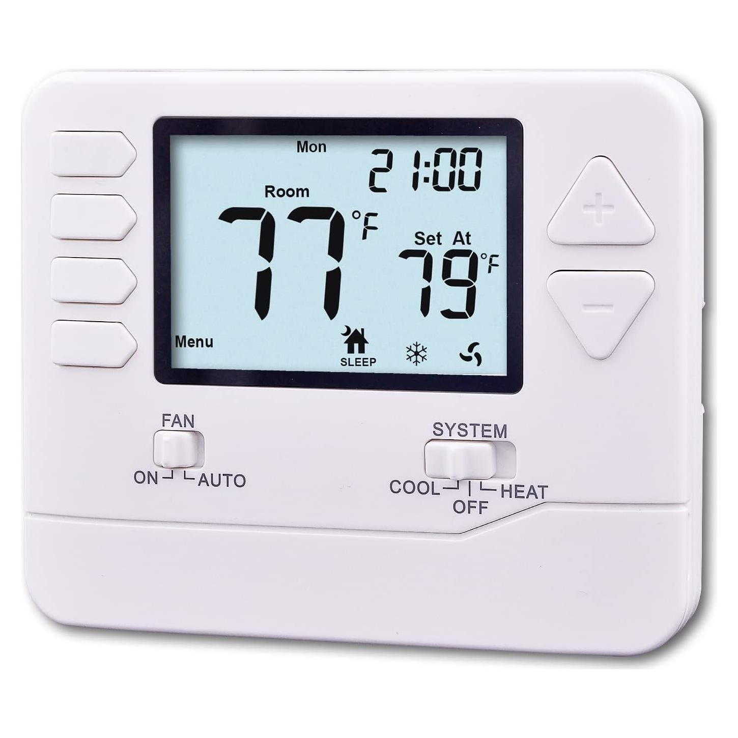 Termostato Programable Heagstat H705 1 Calor 1 Frío LCD