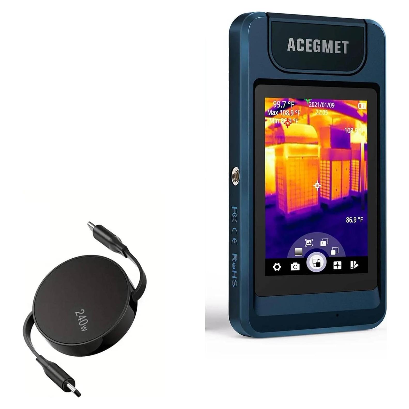 Cable Retráctil BoxWave USB Tipo-C 240W - Negro