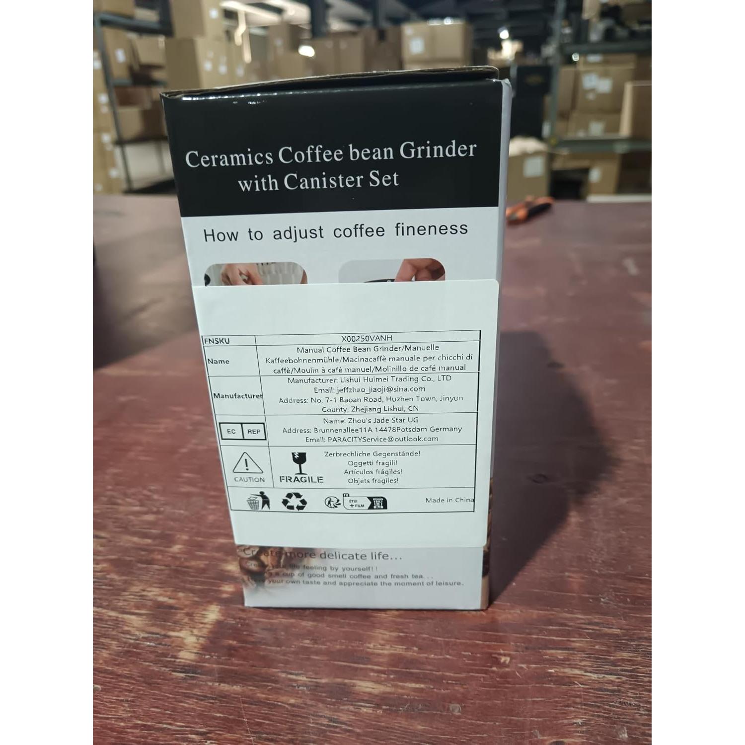 Molino de Café Manual PARACITY con Muela de Cerámica 311g