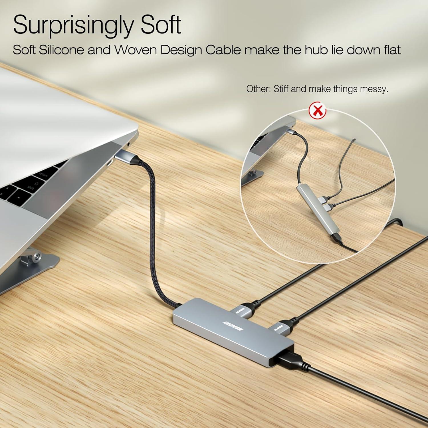 Hub USB-C 5-en-1 BENFEI con HDMI 4K y 100W de Carga