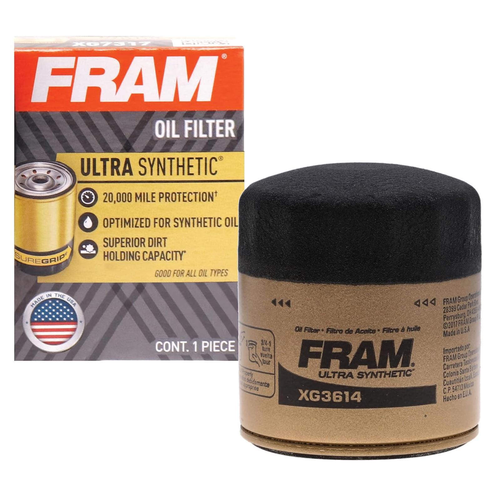 Filtro de Aceite FRAM Ultra Sintético XG3614 32,187 km