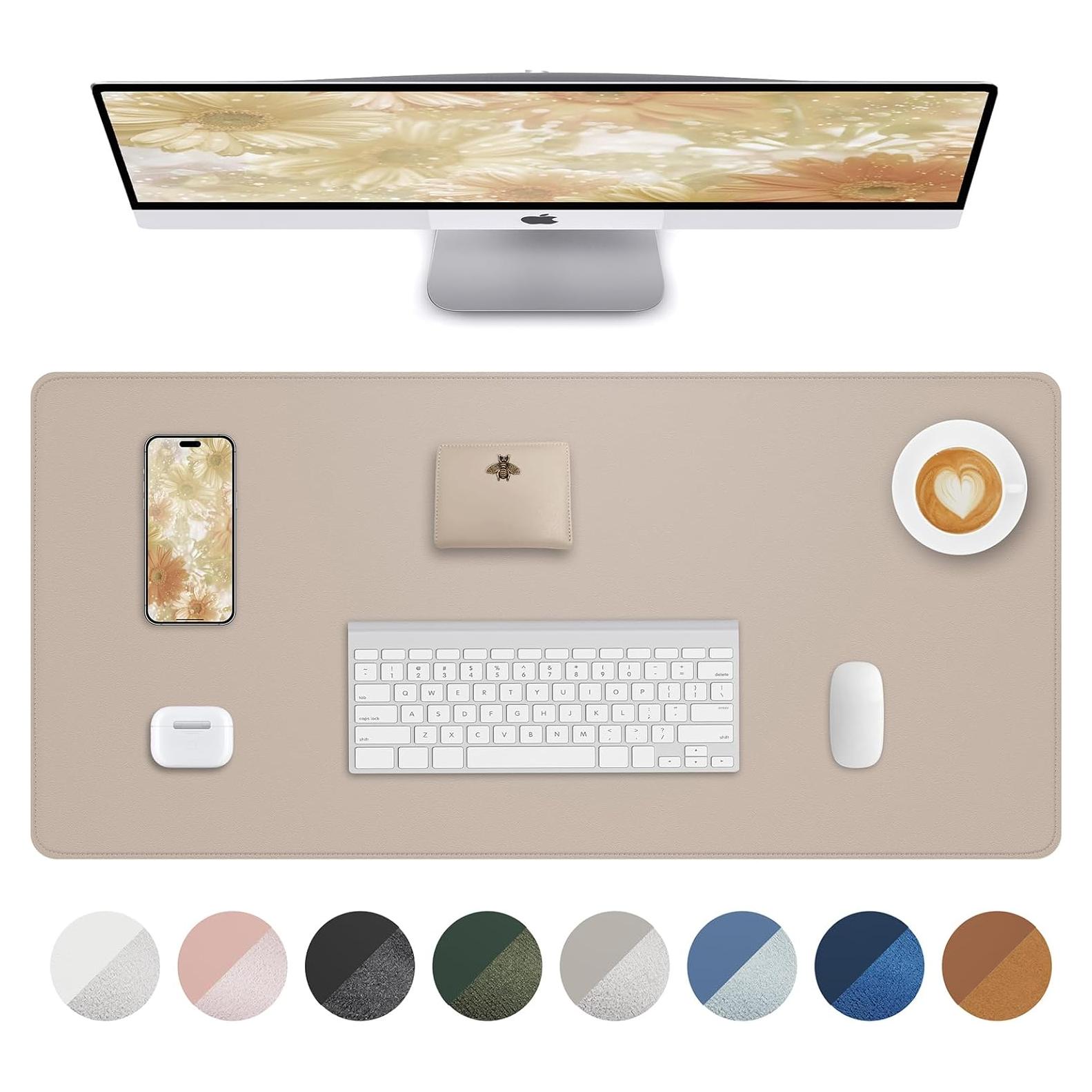 Alfombrilla Antideslizante AFIING Beige 61x35 cm Cuero PU