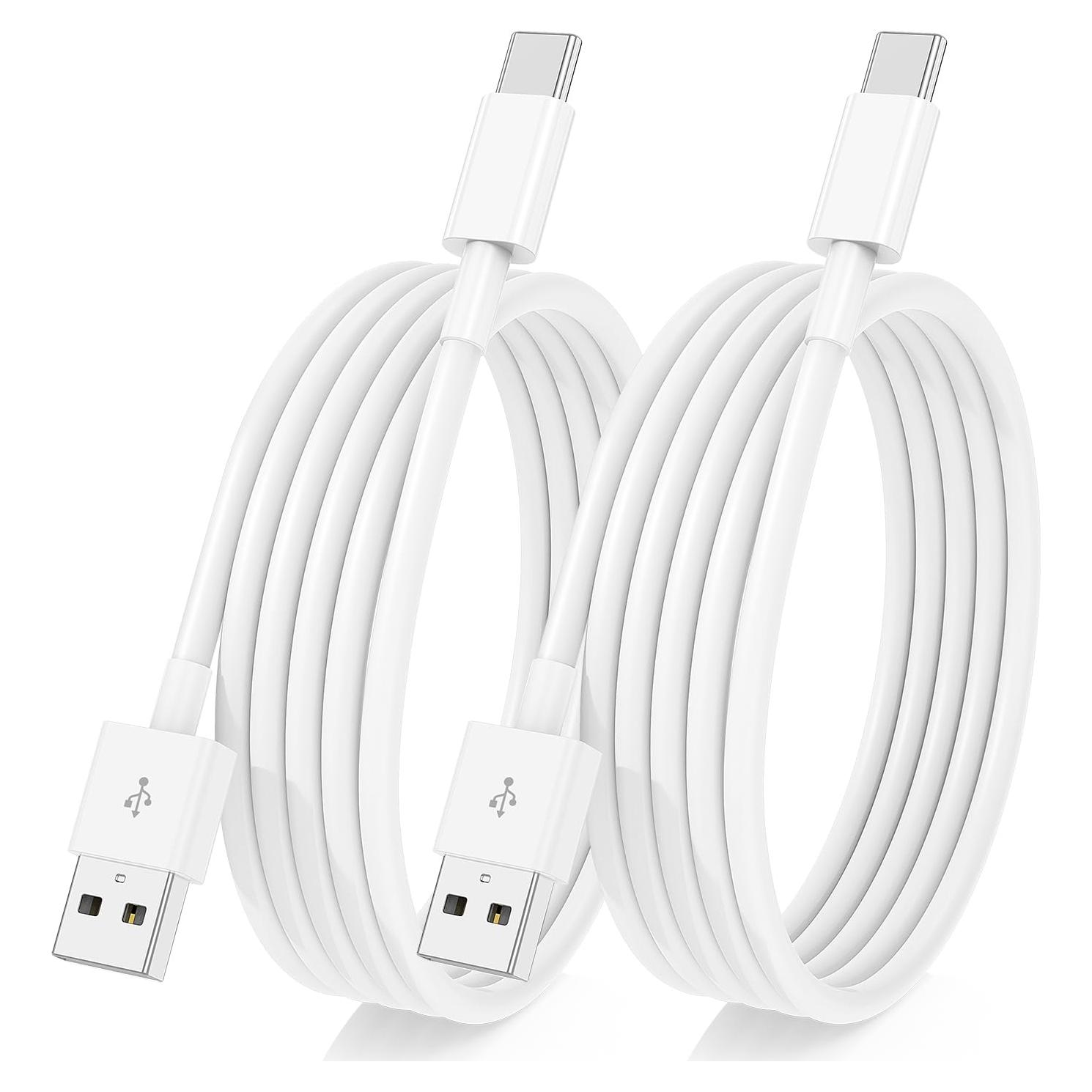 Cable Carplay USB A a USB C Thiyniya 2Pack 3FT Blanco