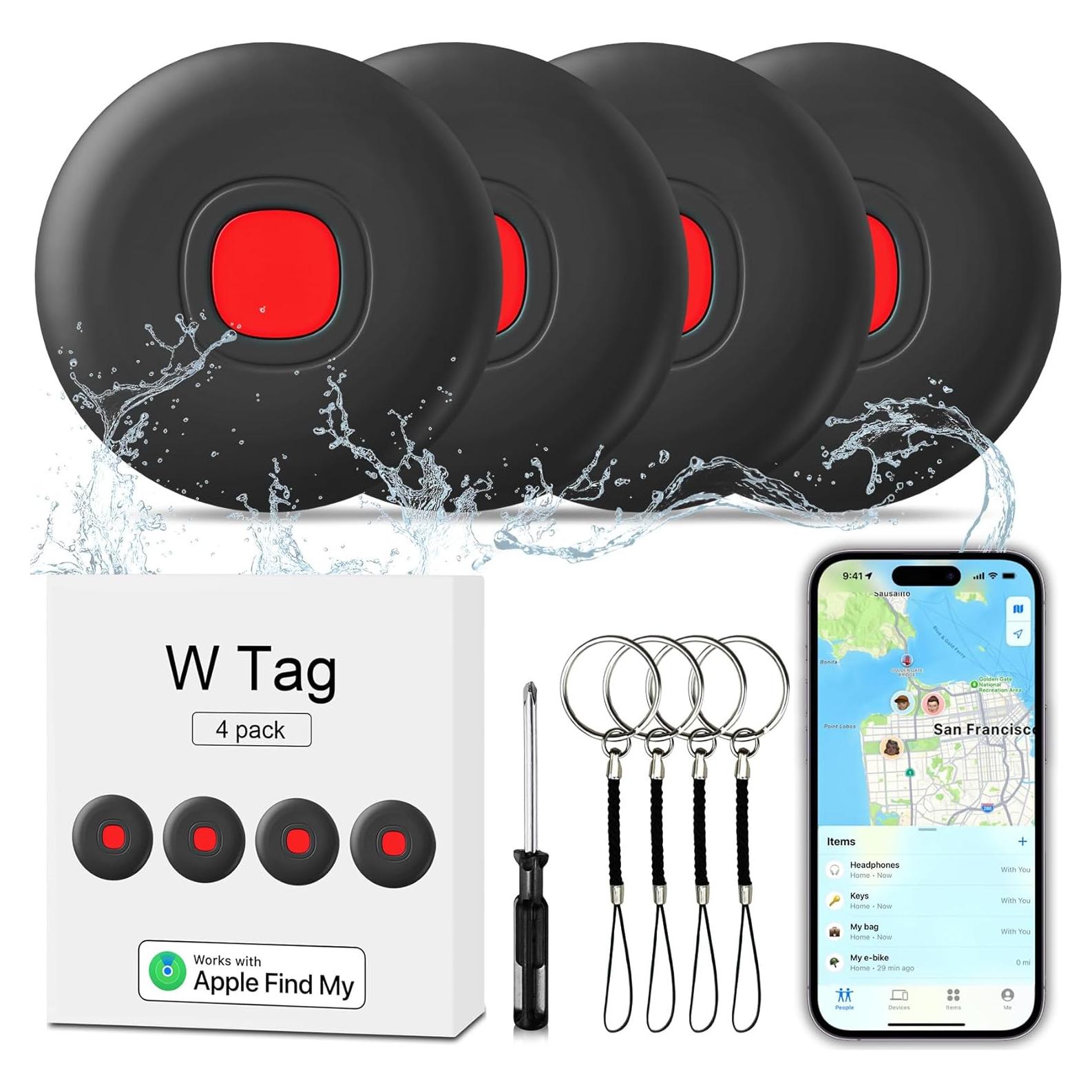 Localizador Bluetooth Fortunepro Air 4 Pack IP68 Negro