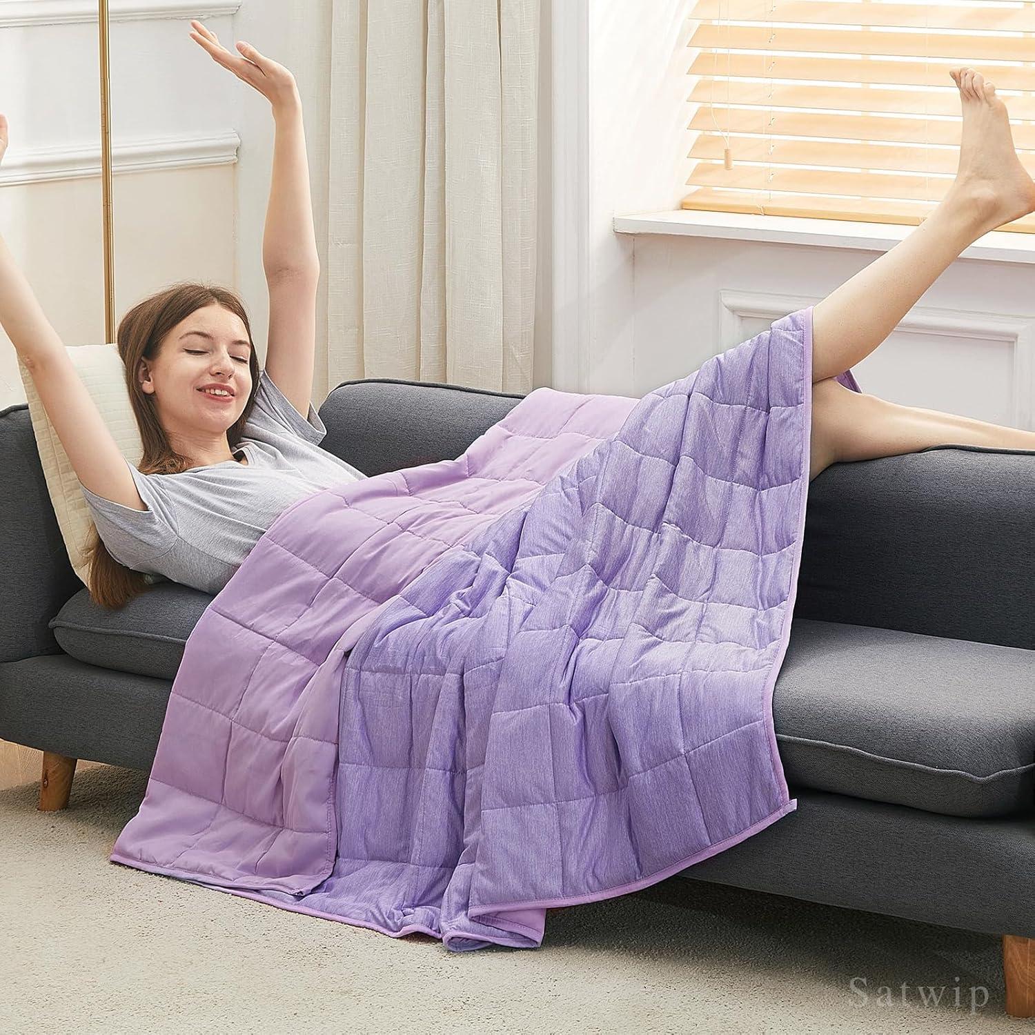 Manta con peso Satwip Morada 121x183 cm 4.5 kg Transpirable